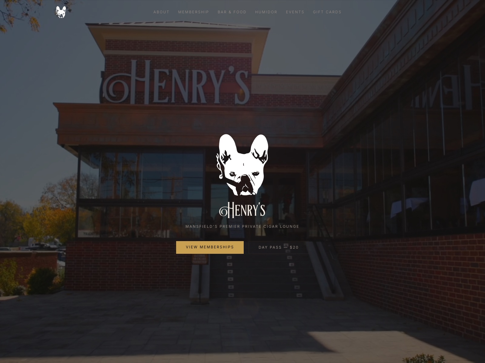 Henry's Cigar Lounge website